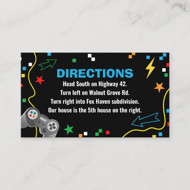Jeu vidéo Anniversaire de l'invitation carte (Devant)