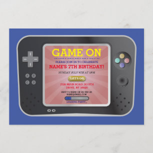 Jeu vidéo Invitation de la console Gamer Boy Party