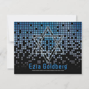 Jeu vidéo noir bleu Gamer Bar Mitzvah Merci