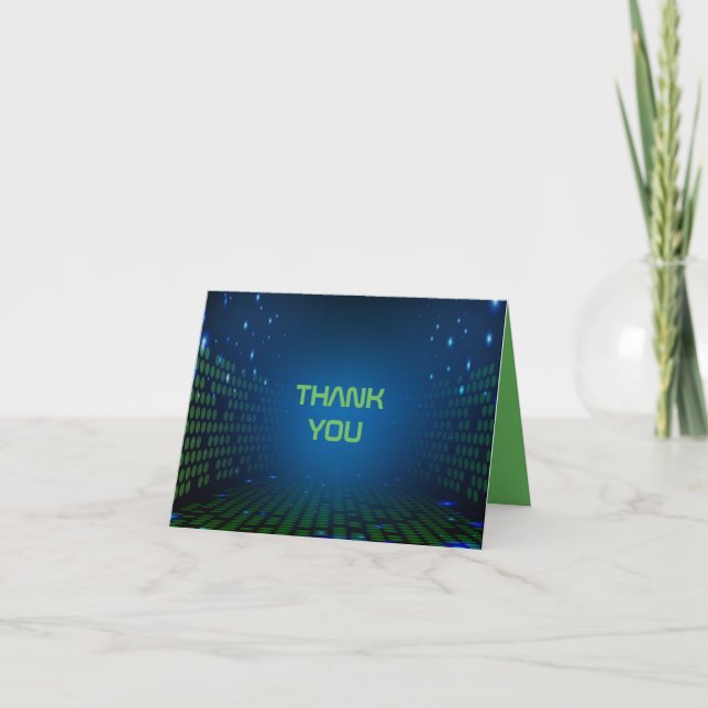 JEU VIDÉO SANS FIN Bar Mitzvah Carte de remercieme (Devant)