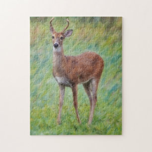 Jeune cerf sauvage Nature Art Puzzle
