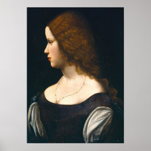 Jeune Femme - Leonardo da Vinci Fine Art Affiche