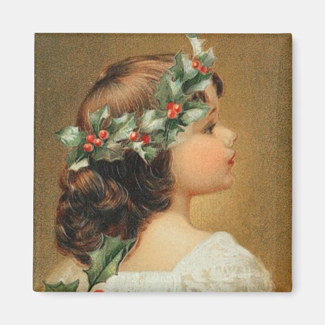 Jeune fille avec aimant Vintage Holly (Devant)