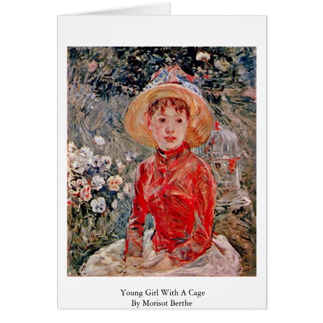 Jeune fille avec une cage par Morisot Berthe (Devant)
