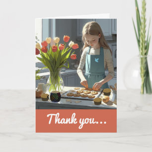 Jeune fille Cookie Baker Merci