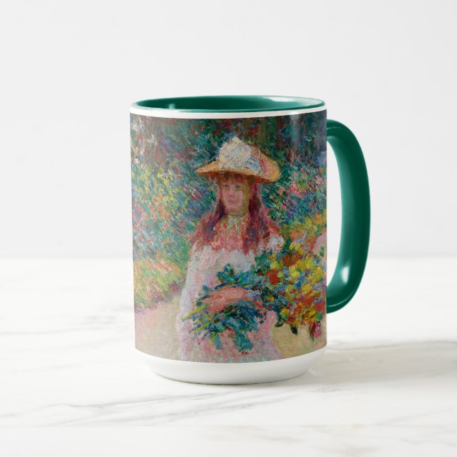 Jeune fille dans le jardin de Giverny, 1888 Mug (Front Right)