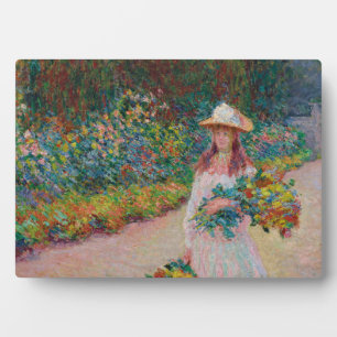 Jeune fille dans le jardin de Giverny, 1888 Plaque
