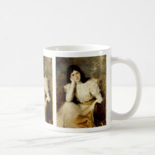 Jeune Fille Reveuse, Portrait de Berthi Capel Coffee Mug