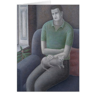 Jeune homme avec chat 2008