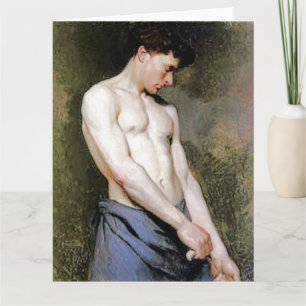 Jeune Homme Fine Art Greetings Card