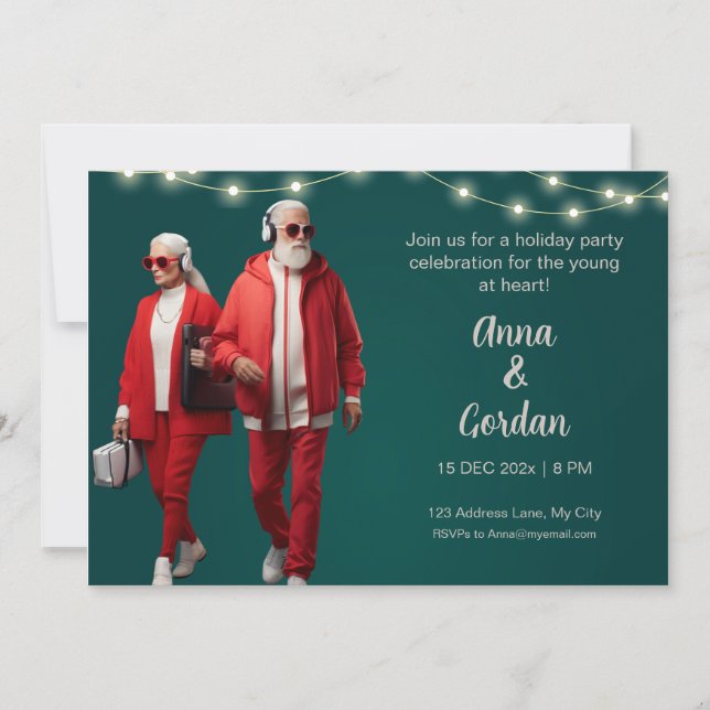 Jeune invitation pour fêtes de coeur (Devant)