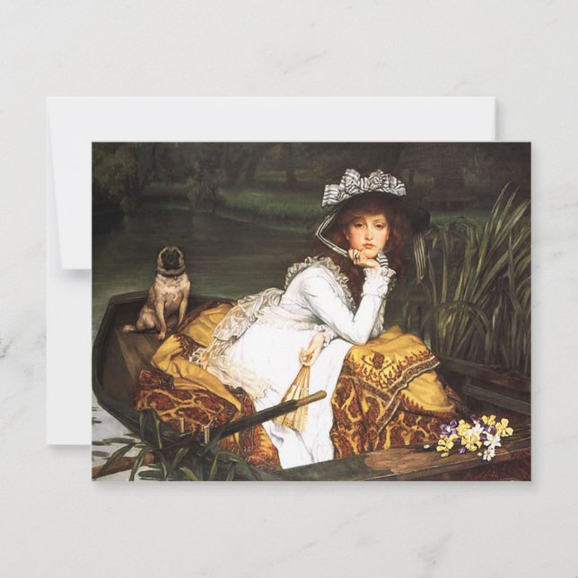 Jeune Madame de James Tissot dans des invitations (Devant)