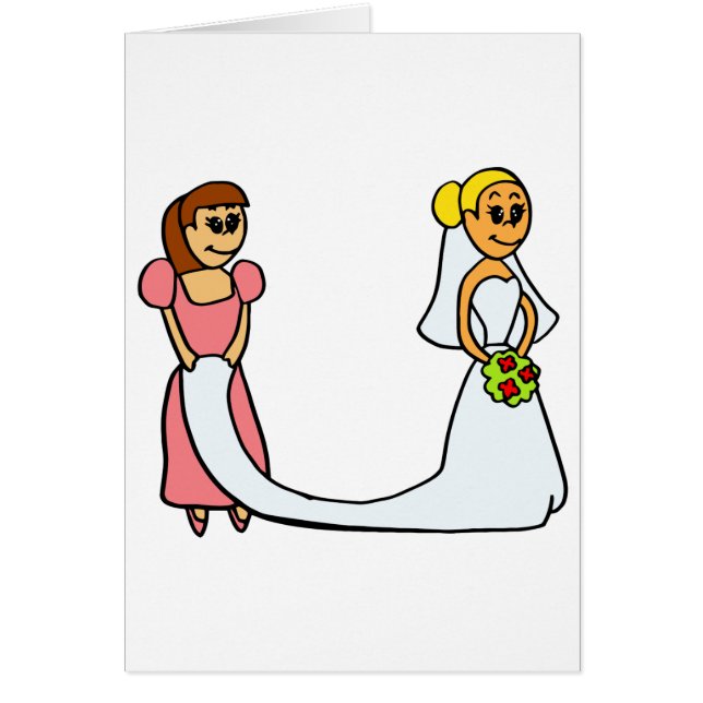 Jeune mariée et domestique de bande dessinée (Devant)