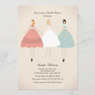 Jeune mariée et son invitation de préposés
