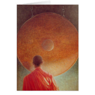 Jeune moine avec le gong