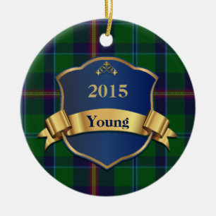 Jeune ornement de coutume de plaid de tartan