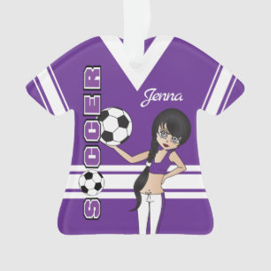 Jeune soccer mignonne fille   Violet