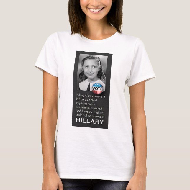 Jeune T-shirt unique de photo de Hillary (Devant)