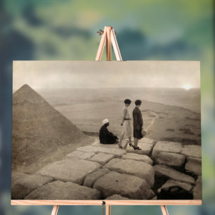 Jeunes filles au sommet de la pyramide de Khéops e
