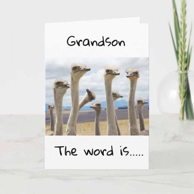 JEUX ANNIVERSAIRE À VOUS **GRANDSON** CARTE (Devant)