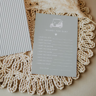 Jeux de cartes de vœux pour bébé Golf