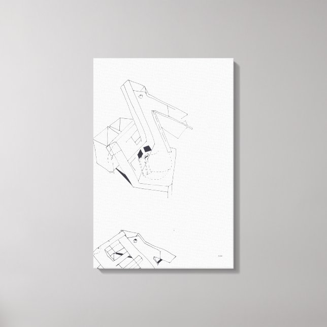 Jeux de Construction Building's Games Drawing 4 C Canvas Print (Front)