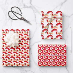 Jeux de papier d'emballage père Noël Design