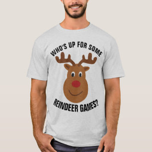 JEUX DE RÉINDEUR DE T-shirts de Noël amusants