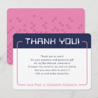 JEUX MODERNE MERCI Marine Bat mitzvah bleu rose
