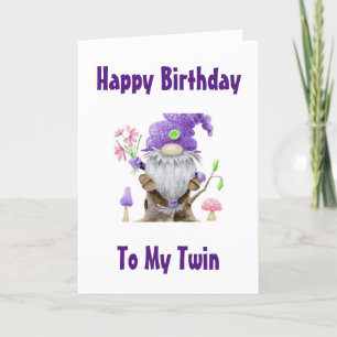 JEUX STYLE ANNIVERSAIRE GNOME À MA CARTE "TWIN"