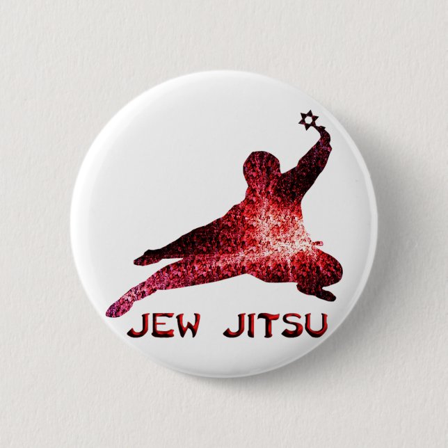 Jew Jitsu 2 Inch Round Button (Front)