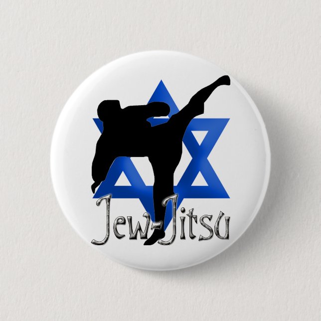 Jew Jitsu 2 Inch Round Button (Front)