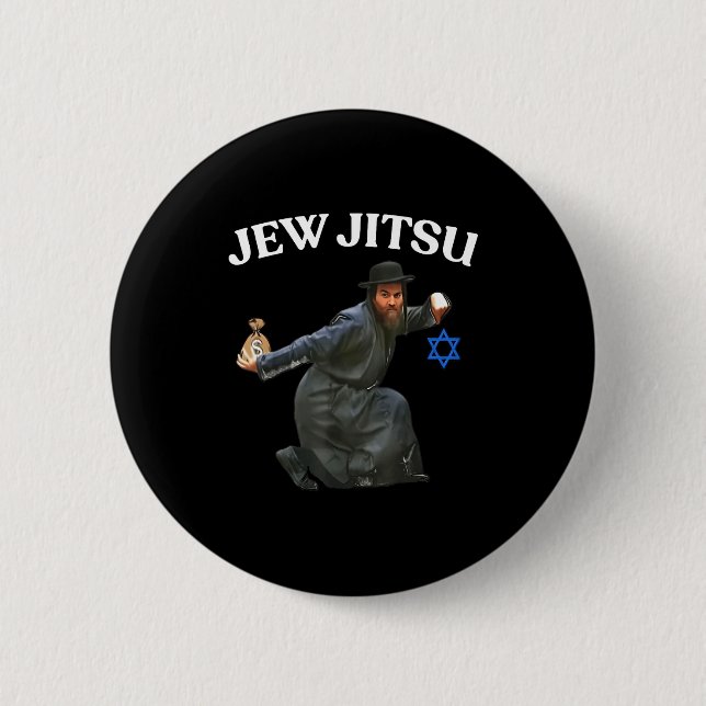 Jew Jitsu Artwork 2 Inch Round Button (Front)