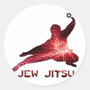 Jew Jitsu Classic Round Sticker