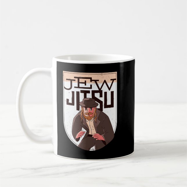 Jew Jitsu Funny Jiu Jitsu Coffee Mug (Left)