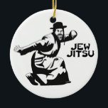 Jew Jitsu Ornament | Jewish Bar Mitzvah Gifts<br><div class="desc">Excellent gift for your upcoming Bar Mitzvah! 

This awesome ornament contains a black graphic design and black text,  looks best on a light background colour.


jew humour funny jews "ju jitsu" "jew jitsu" hilarious jewish hebrew</div>