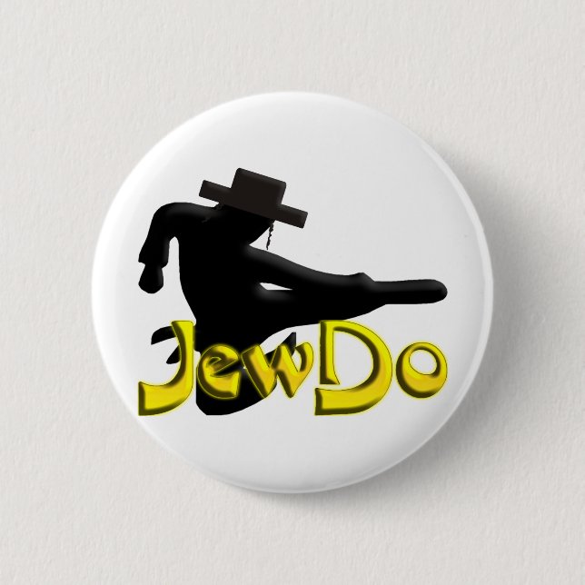 Jewdo 2 Inch Round Button (Front)