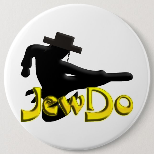 Jewdo 6 Inch Round Button (Front)