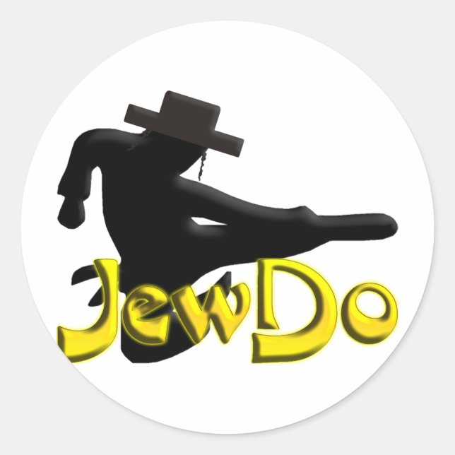 Jewdo Classic Round Sticker (Front)