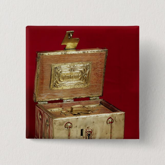 Jewel box 2 inch square button (Front)