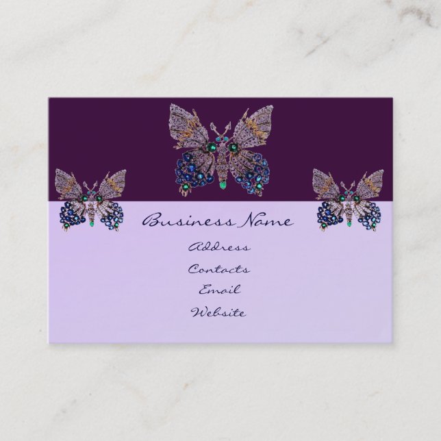 Jewel Butterflies Business Card (Front)