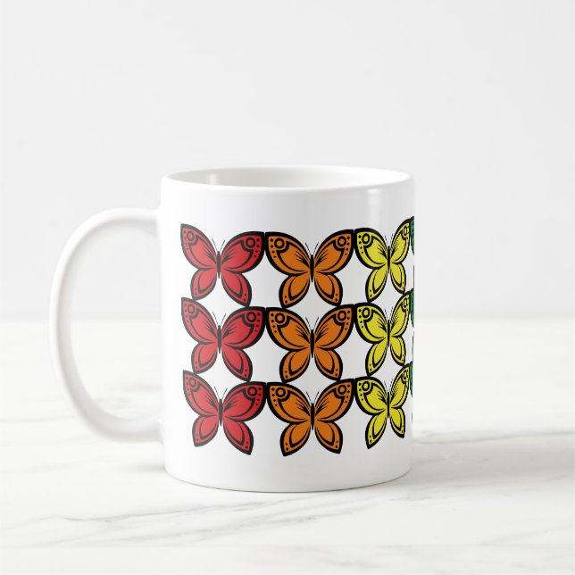 Jewel Butterflies Coffee Mug (Left)
