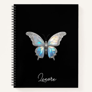 Jewel Butterfly Opal and Silver Notebook