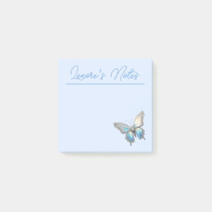 Jewel Butterfly Opal and Silver Post-it Notes