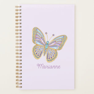 Jewel Butterfly Purple Blue Gold Planner