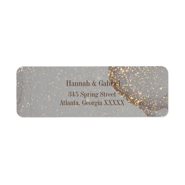 JEWEL COLLECTION Silver & Gold address labels (Front)