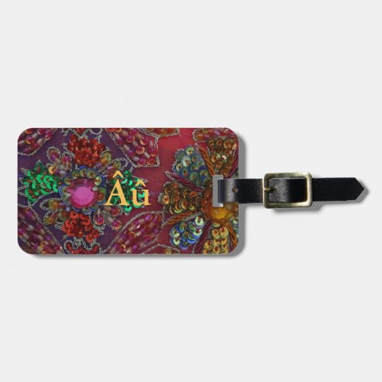 Jewel Encrusted Autism Luggage Tag
