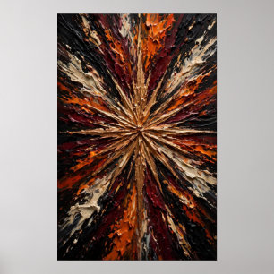 Jewel Explosion - Vibrant Emerald Violet Pink Gold Poster