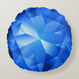 Jewel Facets Round Pillow