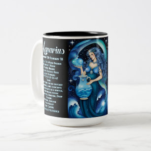 Jewel Galaxy Zodiac Aquarius Two-Tone Coffee Mug